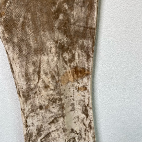 Vintage Crushed Velvet 70s Bell Bottom Pants - Picture 6 of 7